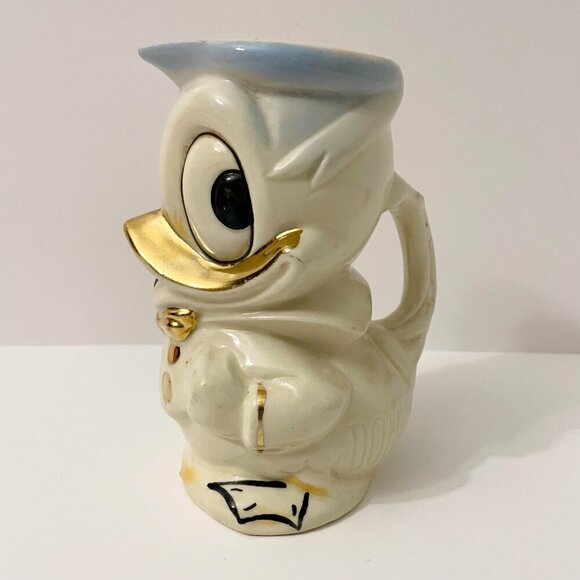 Vtg Donald Duck Creamer Pitcher Walt Disney USA Mid Century Kitchen Flaws - Picture 2 of 16